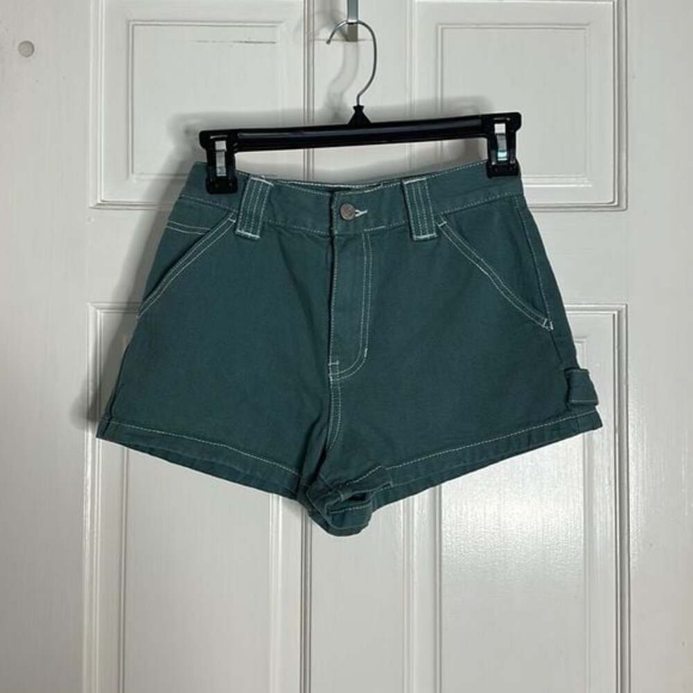 Women’s pac sun teal cargo shorts barely worn size 25